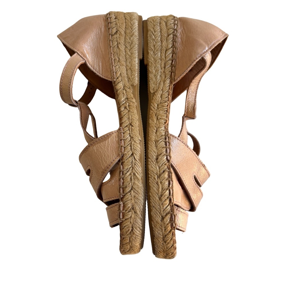 Naguisa Anthropologie Nude Leather Espadrille Sandals 40 - Picture 7 of 8